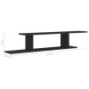 Albertville Wall-Mounted TV Shelf 125x18x23 cm Engineered Wood – Black