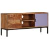 Putnam TV Cabinet Honey Brown and Grey 110x30x50 cm Solid Wood Acacia