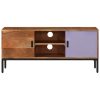 Putnam TV Cabinet Honey Brown and Grey 110x30x50 cm Solid Wood Acacia