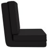 Folding Floor Chair Faux Leather – Black