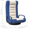 Swivel Floor Chair and Fabric – Blue and Cream