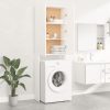 Washing Machine Cabinet 64×25.5×190 cm – White