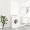 Washing Machine Cabinet 64×25.5×190 cm – White