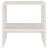 Brierley Bedside Cabinet 40×30.5×40 cm Solid Pinewood – White, 2