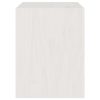 Brierley Bedside Cabinet 40×30.5×40 cm Solid Pinewood – White, 2