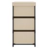 Storage Cabinet with 6 Drawers 55x29x55 cm Steel – Cream