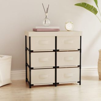 Storage Cabinet with 6 Drawers 55x29x55 cm Steel