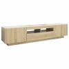 Glocester TV Cabinet with LED Lights 180x35x40 cm – Sonoma oak