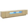 Apache TV Cabinet with LED Lights 200x35x40 cm – Sonoma oak