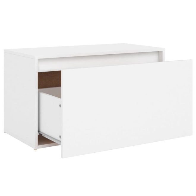 Hall Bench 80x40x45 cm Engineered Wood – White