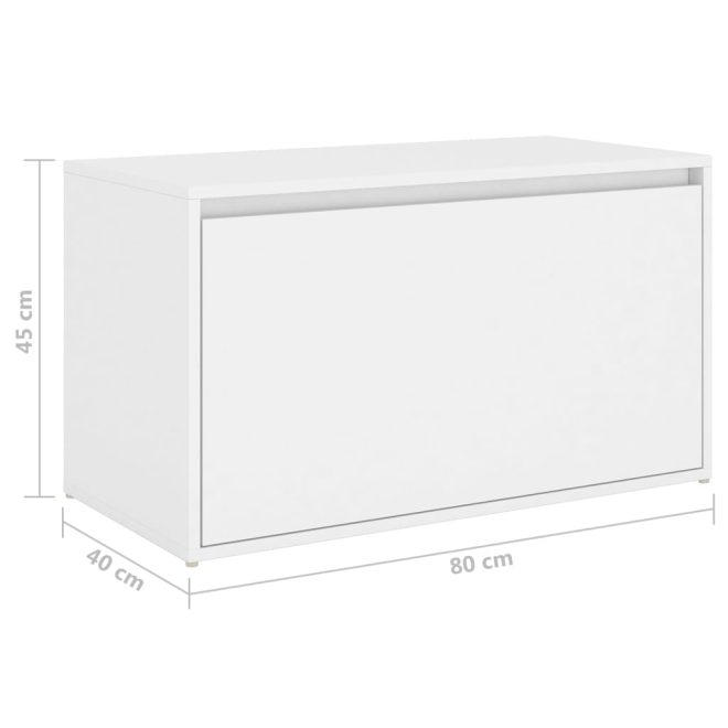 Hall Bench 80x40x45 cm Engineered Wood – White