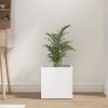 Planter Box 40x40x40 cm Engineered Wood – White