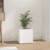 Planter Box 40x40x40 cm Engineered Wood – White