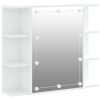 Mirror Cabinet with LED 70×16.5×60 cm – White