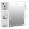 Mirror Cabinet with LED 70×16.5×60 cm – White