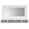 Mirror Cabinet with LED 90×31.5×62 cm – White