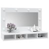 Mirror Cabinet with LED 90×31.5×62 cm – White