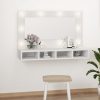 Mirror Cabinet with LED 90×31.5×62 cm – White