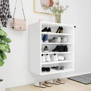 Shoe Cabinet 60x35x70 cm Engineered Wood – White