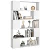 Euston Book Cabinet Room Divider 100x24x155 cm Engineered Wood – White