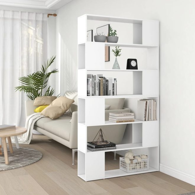 Bago Book Cabinet Room Divider 100x24x188 cm – White