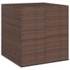 Garden Cushion Box PE Rattan – 100×97.5×104 cm, Brown