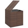 Garden Cushion Box PE Rattan – 100×97.5×104 cm, Brown