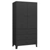 Industrial Wardrobe 90x50x180 cm Metal – Black