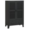 Industrial Storage Cabinet 70x40x115 cm Metal – Black