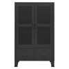 Industrial Storage Cabinet 70x40x115 cm Metal – Black