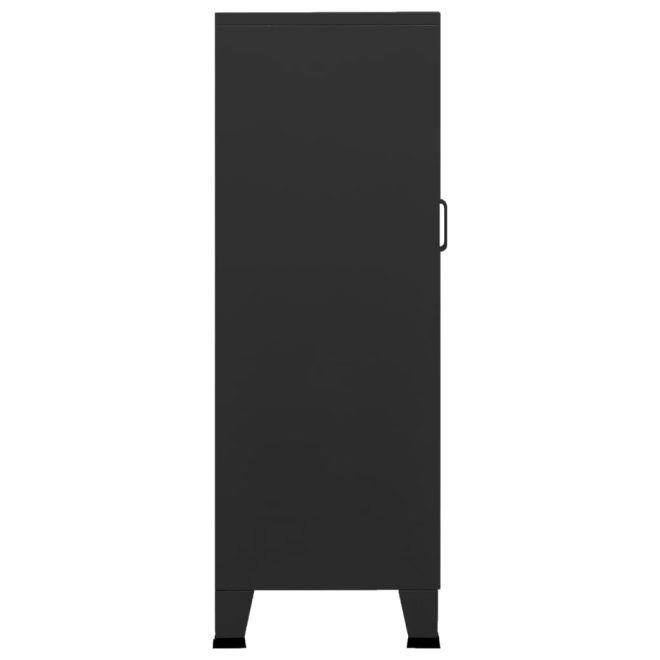 Industrial Storage Cabinet 70x40x115 cm Metal – Black