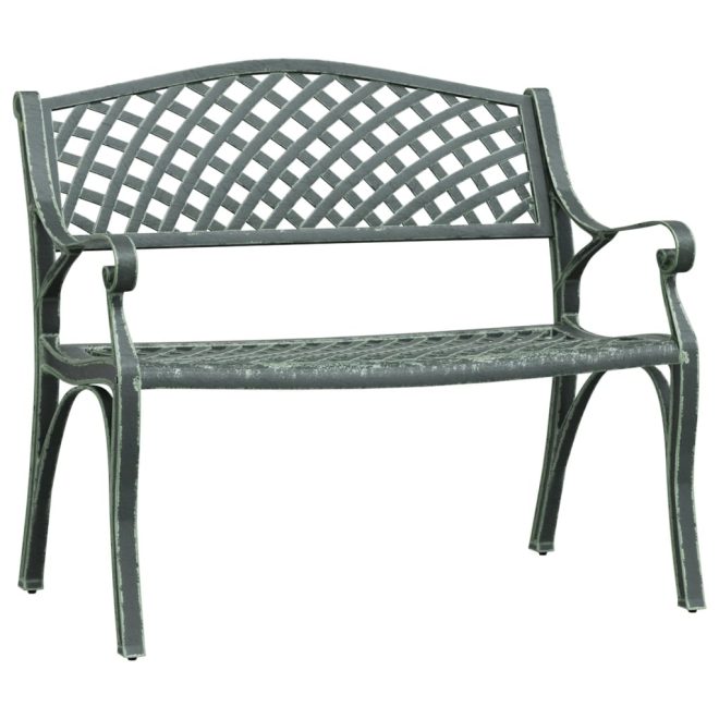 Garden Bench 102 cm Cast Aluminium – Green