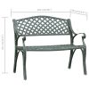 Garden Bench 102 cm Cast Aluminium – Green