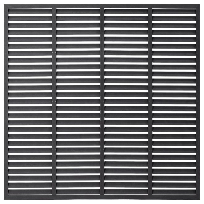 Louver Fence WPC – 180×180 cm, Grey