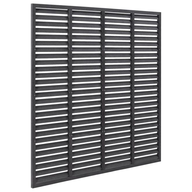 Louver Fence WPC – 180×180 cm, Grey