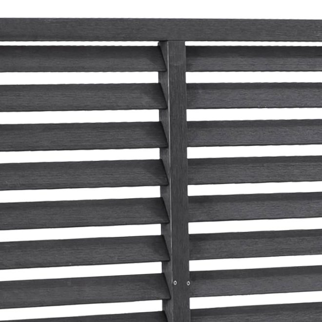 Louver Fence WPC – 180×180 cm, Grey