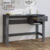 Desk 110x40x75 cm Solid Wood Pine – Dark Grey