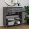 Console Table 90x35x90 cm Solid Wood Pine – Dark Grey