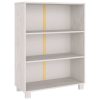 Book Cabinet 85x35x112 cm Solid Wood Pine – White