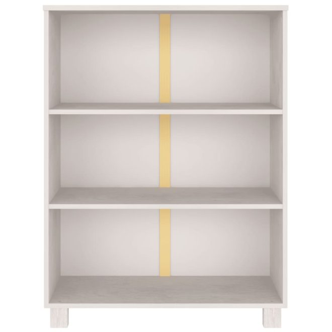 Book Cabinet 85x35x112 cm Solid Wood Pine – White