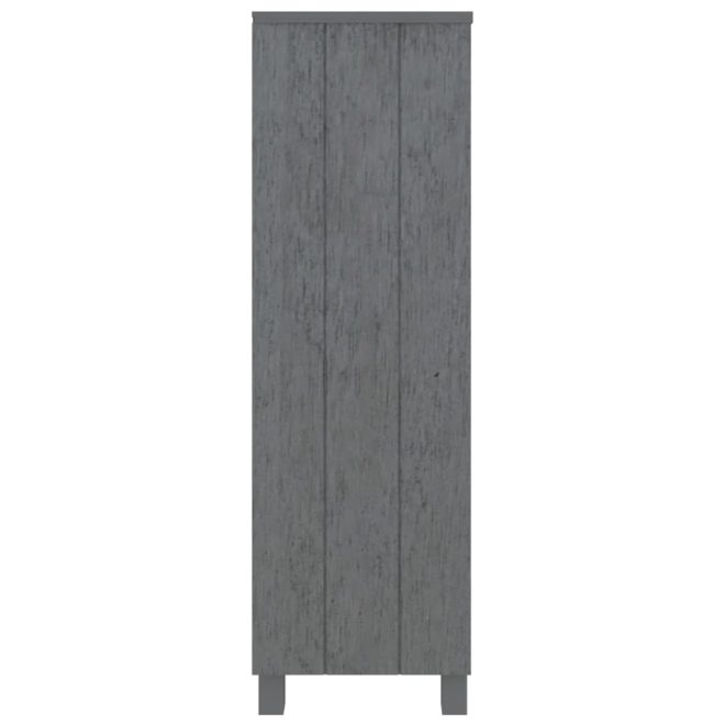 Book Cabinet 85x35x112 cm Solid Wood Pine – Dark Grey