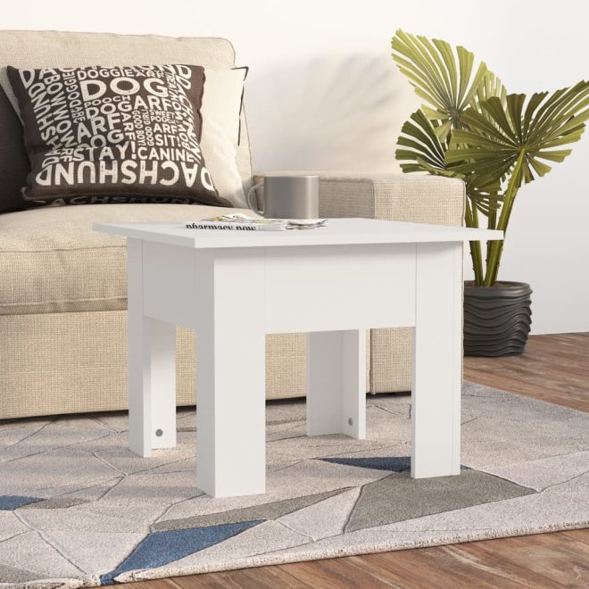 Coffee Table 55x55x42 cm Engineered Wood – White