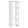 Cicero Book Cabinet/Room Divider 80x30x160 cm Engineered Wood – White