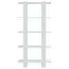 Cicero Book Cabinet/Room Divider 80x30x160 cm Engineered Wood – White