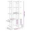 Cicero Book Cabinet/Room Divider 80x30x160 cm Engineered Wood – White