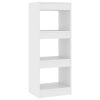 Coralville Book Cabinet/Room Divider 40x30x103 cm Engineered Wood – White