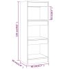 Coralville Book Cabinet/Room Divider 40x30x103 cm Engineered Wood – White