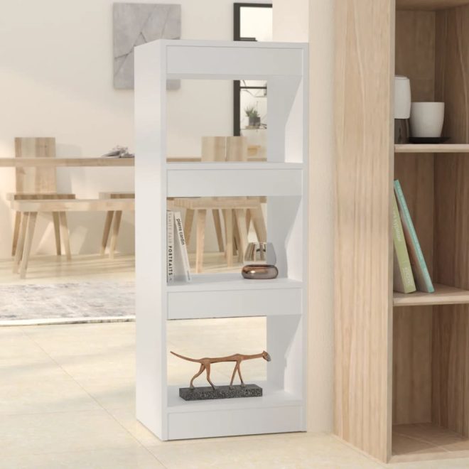 Coralville Book Cabinet/Room Divider 40x30x103 cm Engineered Wood – White