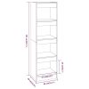 Eastlake Book Cabinet/Room Divider 40x30x135 cm – White