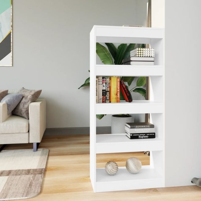 Dyer Book Cabinet/Room Divider 60x30x135 cm Engineered Wood – White